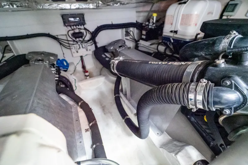  Yacht Photos Pics Engine room of 2020 Fjord 44 Open yacht with Volvo Penta components.