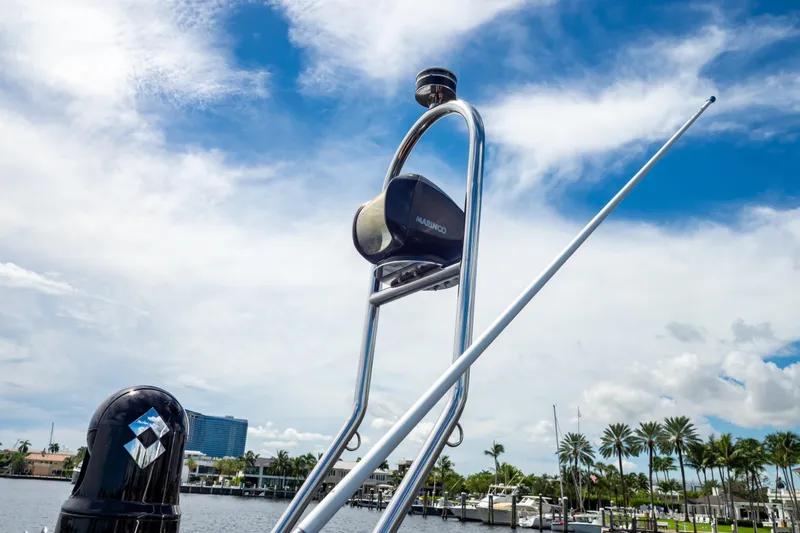  Yacht Photos Pics 2020 Fjord 44 Open boat detail with clear sky and waterfront view.