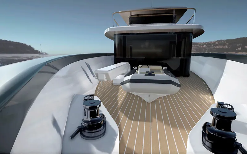 Project Abacos Yacht Photos Pics Modern Custom PROJECT ABACOS yacht deck, 2025 model, with sleek design and advanced features.