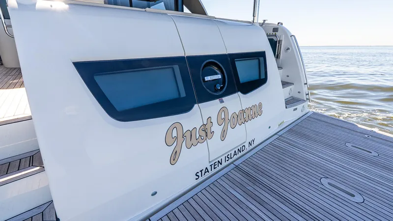 Just Joanne Yacht Photos Pics 2019 Absolute NAVETTA 58 yacht, "Just Joanne," docked near Staten Island, NY.
