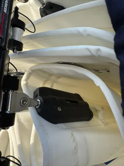  Yacht Photos Pics Close-up of 2004 X-Yachts X 46 sailboat rigging and sail details.