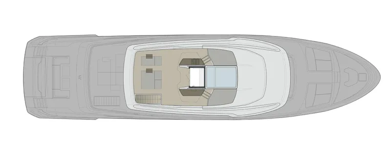 Doge 350 Yacht Photos Pics Top view layout of Ocean King Doge 350 yacht, 2027 model.