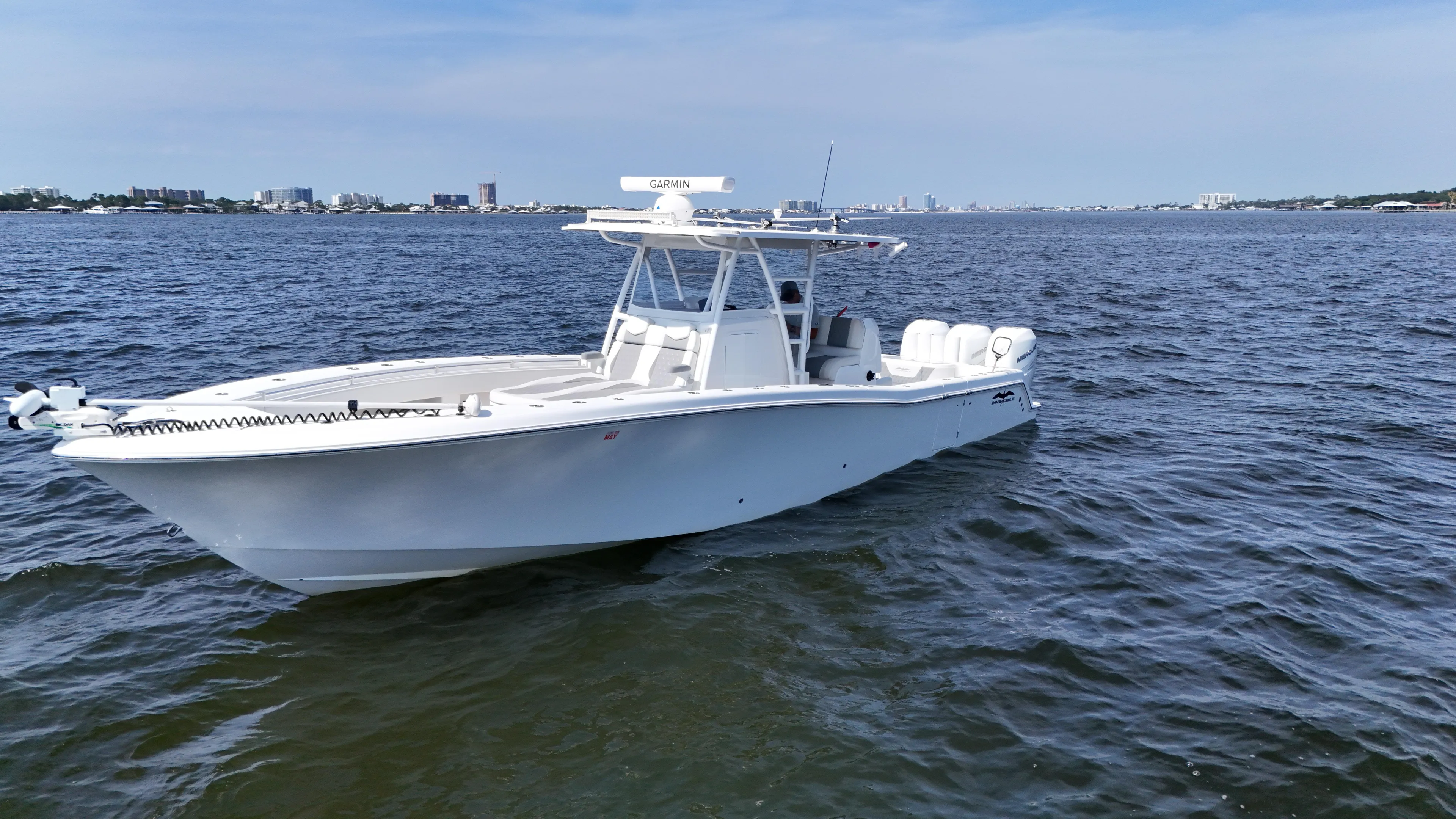  Yacht Photos Pics 2022 Invincible 36 Open Fisherman boat on calm waters.