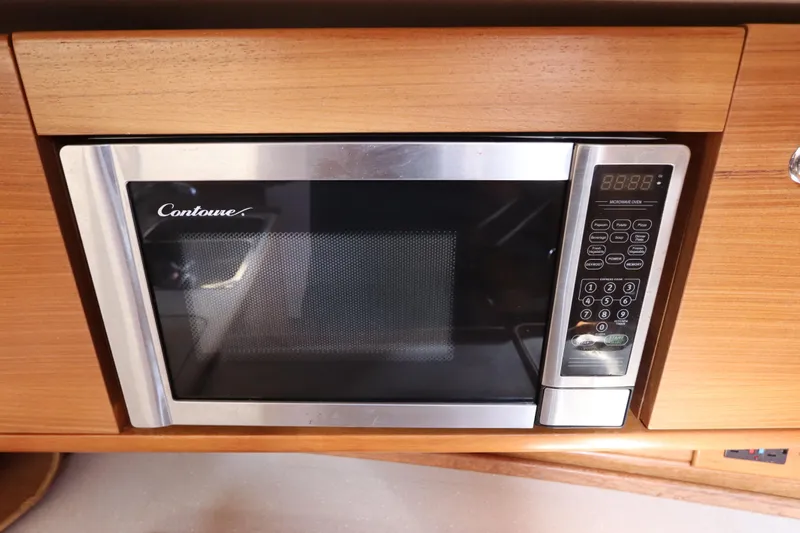  Yacht Photos Pics Built-in Contoure microwave in 2011 Catalina 355 yacht kitchen.