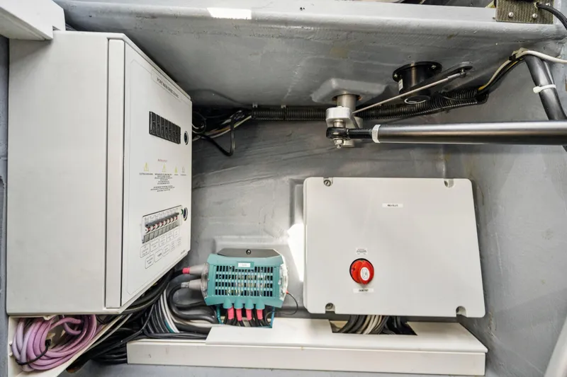 Navitas Yacht Photos Pics Electrical panel and components inside a 2019 Itacatamarans 14.99 catamaran.