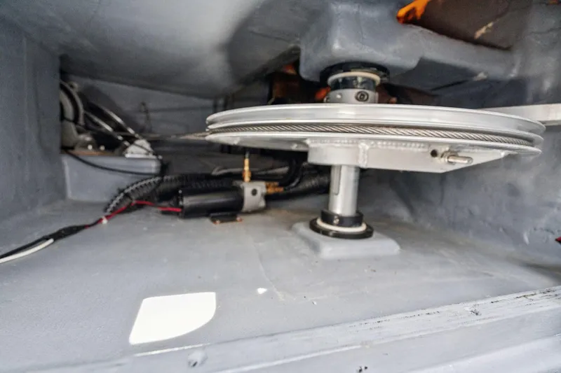 Navitas Yacht Photos Pics Interior mechanical components of a 2019 Itacatamarans 14.99 catamaran, showcasing detailed engineering.