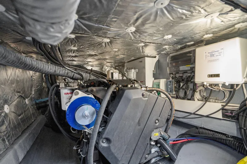 Navitas Yacht Photos Pics Engine room of 2019 Itacatamarans 14.99, featuring Yanmar engine and electrical systems.