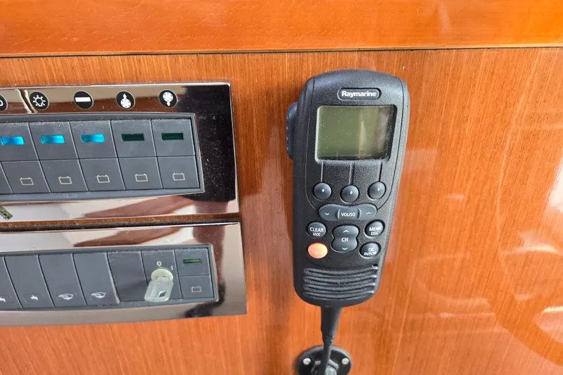 Wa Yacht Photos Pics Control panel and Raymarine device on 2012 Beneteau Swift Trawler 52 yacht.