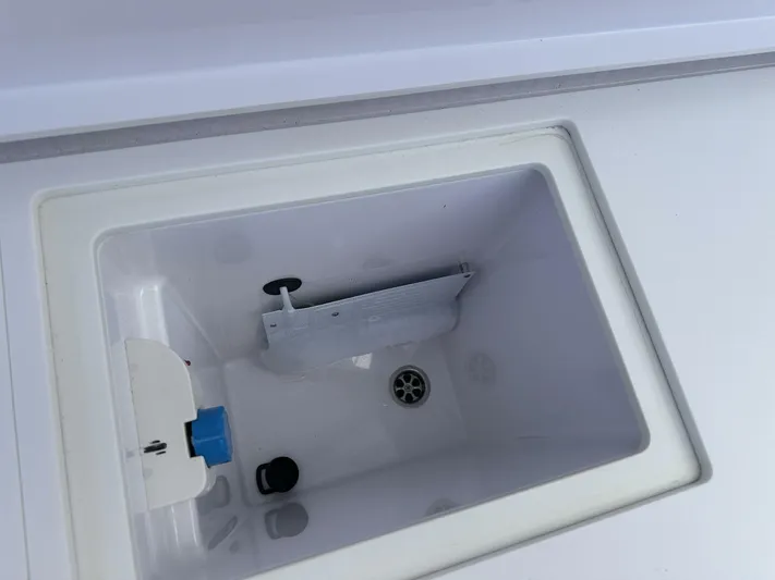  Yacht Photos Pics Storage compartment in 2021 Axopar 37 XC Cross Cabin Brabus boat.