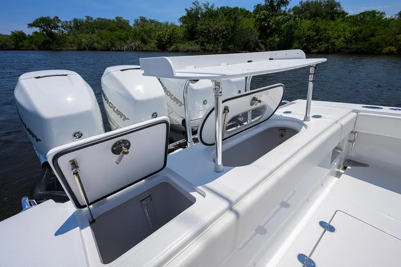 Southern Accent Yacht Photos Pics Bahama 41 Southern Accent - Folding Transom Filet Table