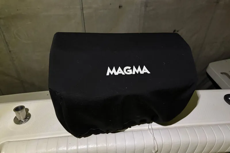  Yacht Photos Pics Black Magma grill cover on 2005 Silverton 34 Convertible boat.