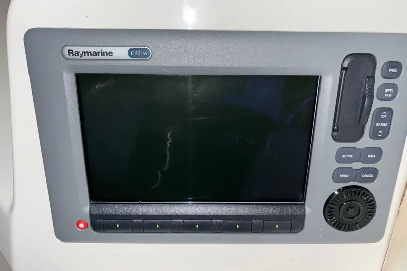  Yacht Photos Pics Raymarine C90W marine display on 2005 Silverton 34 Convertible boat.