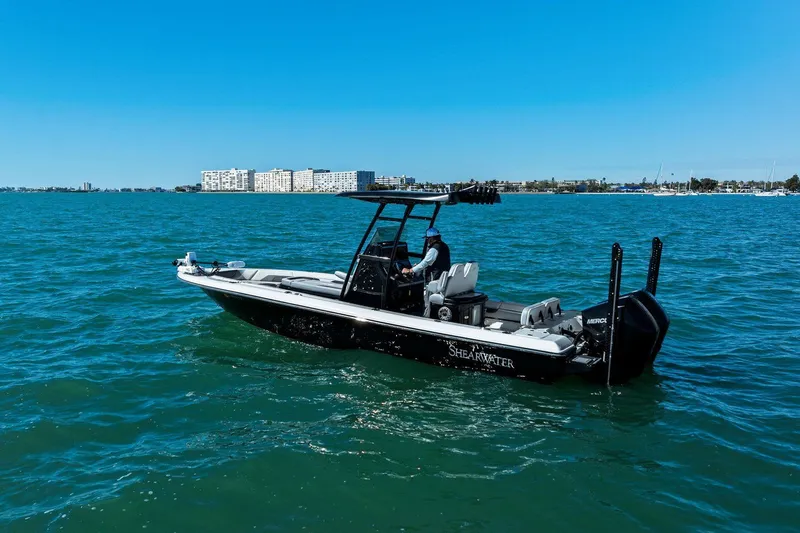  Yacht Photos Pics ShearWater 270 SS Carolina Open 2022 on the water.