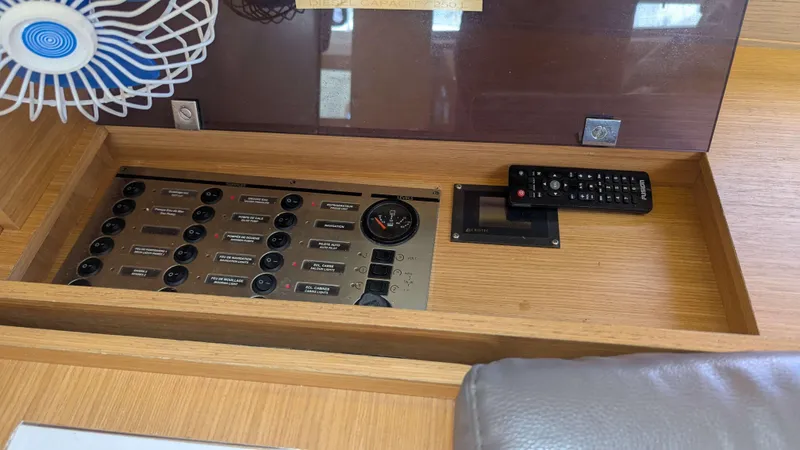 Nevis Yacht Photos Pics Control panel and remote on Dufour 460 Grand Large yacht, 2017 model.