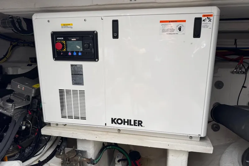  Yacht Photos Pics Kohler generator in 2017 Cruisers Yachts 45 Cantius engine room.