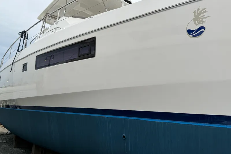  Yacht Photos Pics 2016 Leopard 51 Powercat yacht with sleek white hull and modern design.