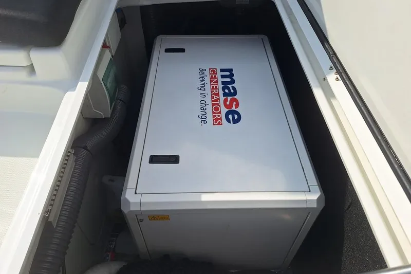 Yoff Yacht Photos Pics Mase generator installed in a 2023 Lagoon 46 yacht compartment.