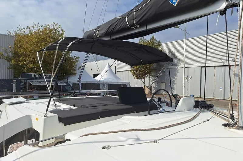 Yoff Yacht Photos Pics 2023 Lagoon 46 catamaran with sleek design, spacious deck, and modern amenities.