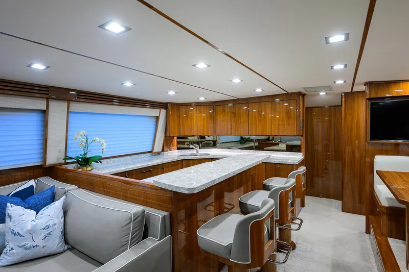Bacchus Yacht Photos Pics Viking 72 Bacchus - Interior Galley