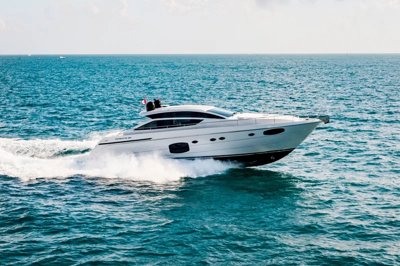 Sea Suite Yacht Photos Pics Luxury 2021 Pershing 62 yacht cruising on open sea.