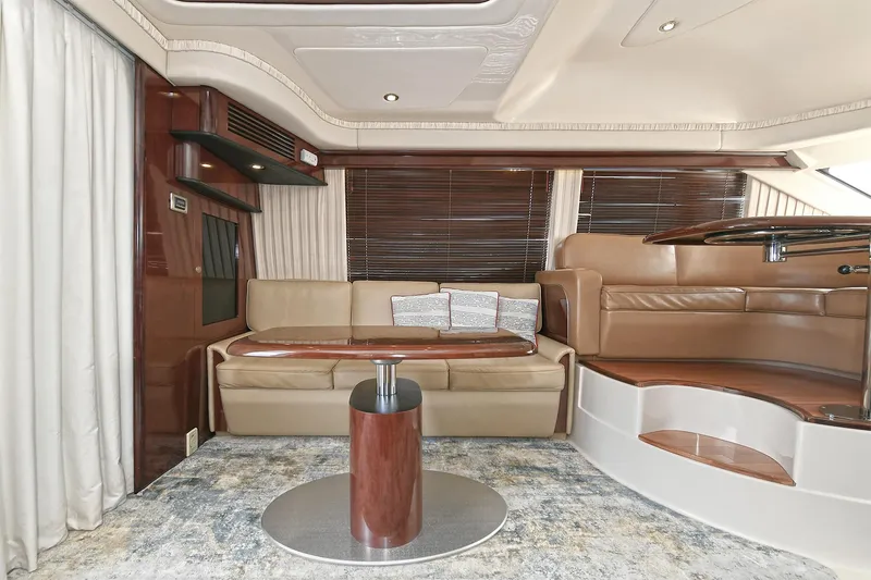 Atlantic Dream Yacht Photos Pics Luxurious interior of 2008 Sea Ray 44 Sedan Bridge yacht.