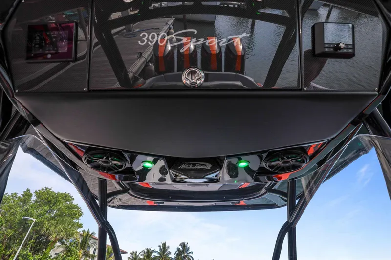 Yacht Photos Pics 2026 Nor-Tech 390 Sport Center Console interior with sleek design and advanced controls.