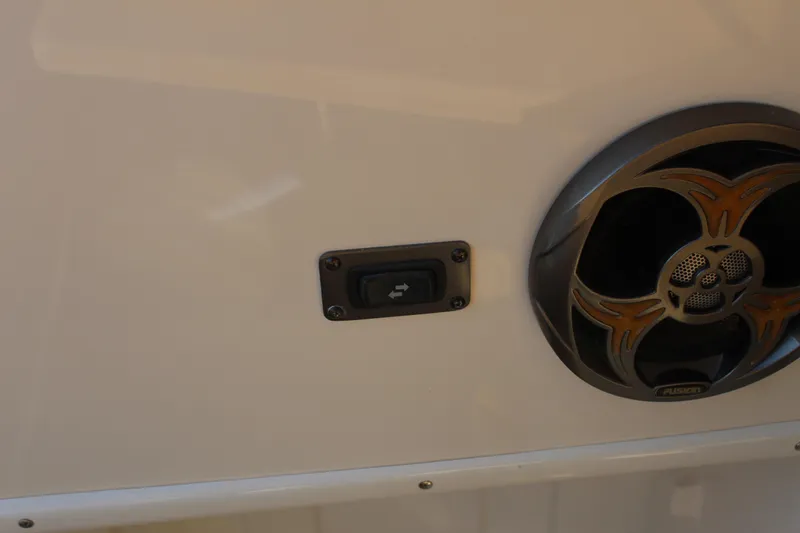 Gratitude Yacht Photos Pics Speaker and control switch on 2015 Regal 35 Sport Coupe boat.