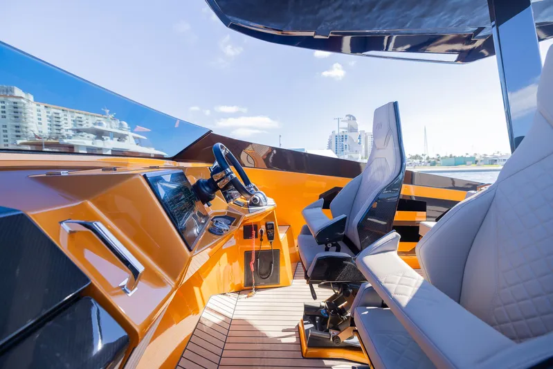  Yacht Photos Pics 2022 SAY Carbon Yachts 42 Open cockpit with modern design and luxury seating.