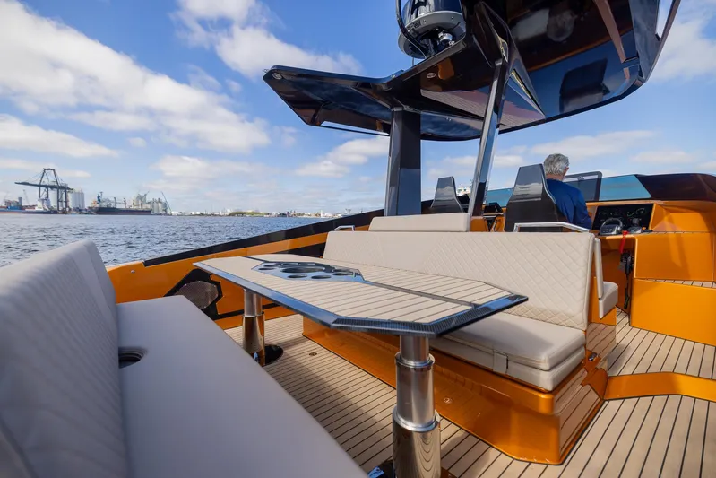  Yacht Photos Pics Luxury SAY Carbon Yachts 42 Open 2022 on water, modern interior, scenic view.