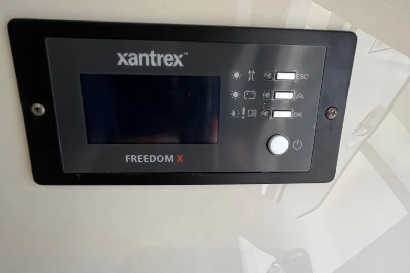  Yacht Photos Pics Xantrex Freedom X control panel on 2024 Scout 330 LXF boat.