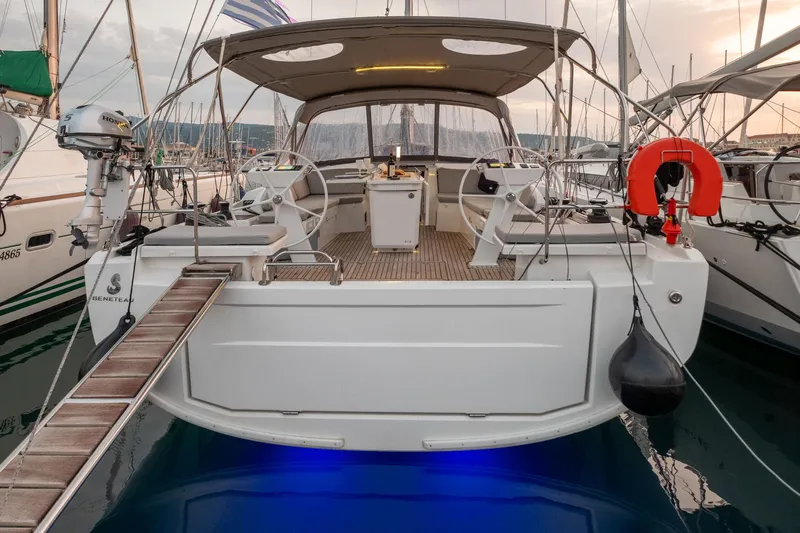  Yacht Photos Pics Beneteau Oceanis 46.1 yacht, 2021 model, docked with visible deck and equipment.