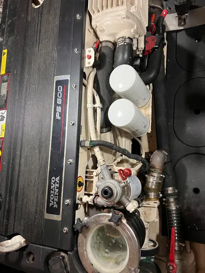  Yacht Photos Pics Engine compartment of a 2009 Monterey 415 SY with Volvo Penta IPS 500.