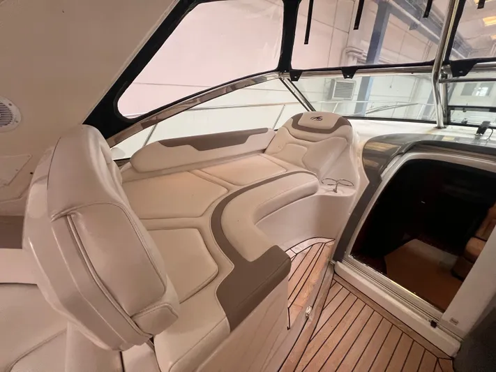  Yacht Photos Pics 2009 Monterey 415 SY yacht interior with luxurious seating and sleek design.