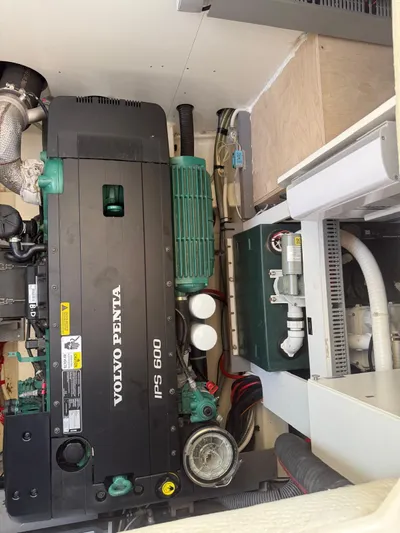  Yacht Photos Pics Engine room of 2018 Beneteau Monte Carlo 5 with Volvo Penta IPS 600 engine.