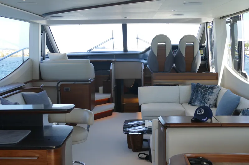  Yacht Photos Pics Luxurious interior of the 2022 Princess Y72 yacht.