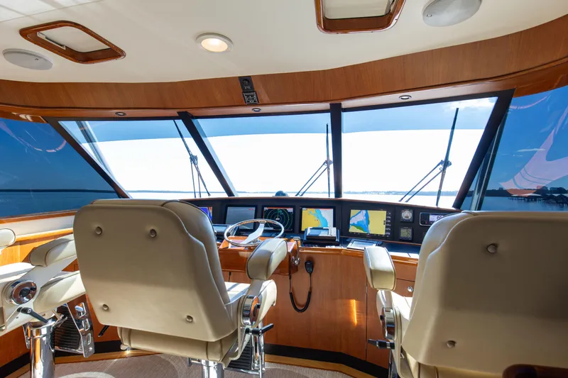 Badonkadonk Yacht Photos Pics 2005 76 Whiticar Enclosed Bridge Badonkadonk Bridge