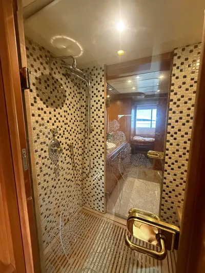 Sunrise Yacht Photos Pics Luxurious shower with mosaic tiles in 2007 Ses Yachts SES 34.