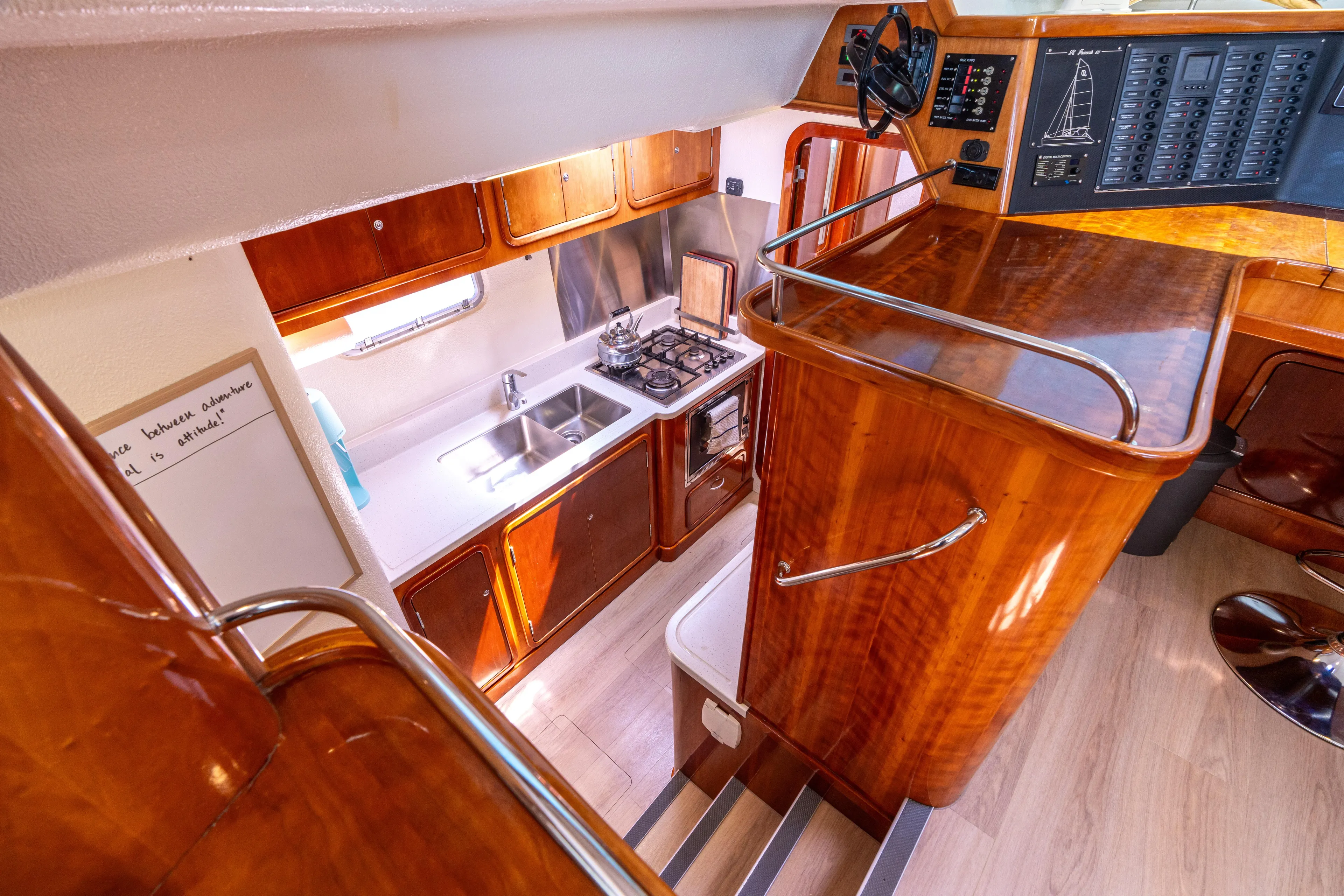 Atlas Yacht Photos Pics Galley View from Salon