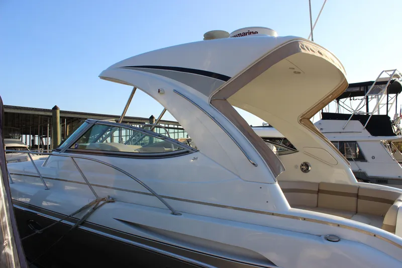  Yacht Photos Pics 2008 Formula 34 Performance Cruiser docked at marina under clear blue sky.