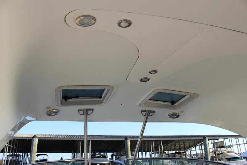 Yacht Photos Pics 2008 Formula 34 Performance Cruiser boat roof with hatches and lighting fixtures.