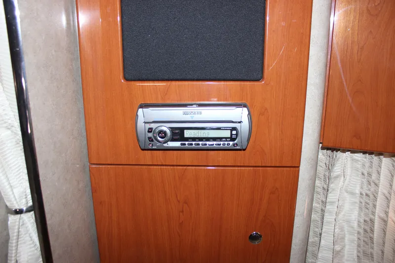  Yacht Photos Pics 2008 Formula 34 Performance Cruiser interior with Kenwood stereo system.