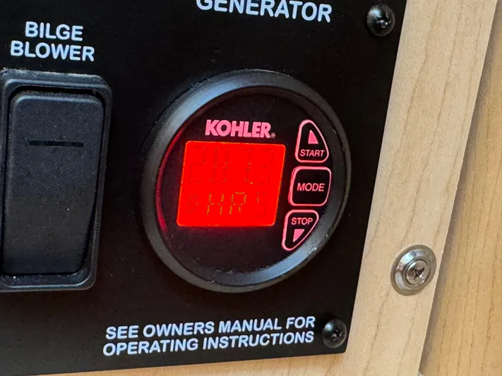  Yacht Photos Pics Kohler generator control panel on 2014 Sea Ray 330 Sundancer boat.