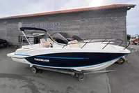 2026 Quicksilver 705 Open boat displayed at Blondeau Marine dealership.