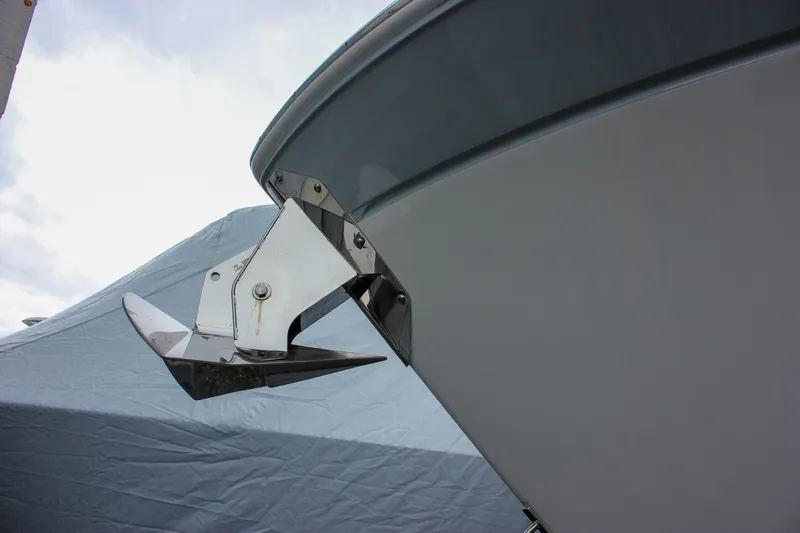 Irish Eyes Yacht Photos Pics 2023 Blackfin 252 CC boat with a stainless steel anchor.
