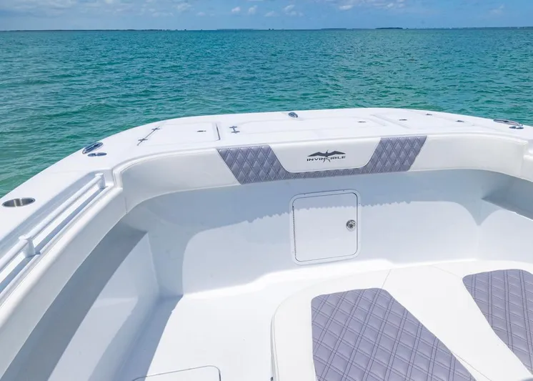  Yacht Photos Pics Invincible 33 Catamaran 2026, spacious deck, ocean view, luxury boating experience.