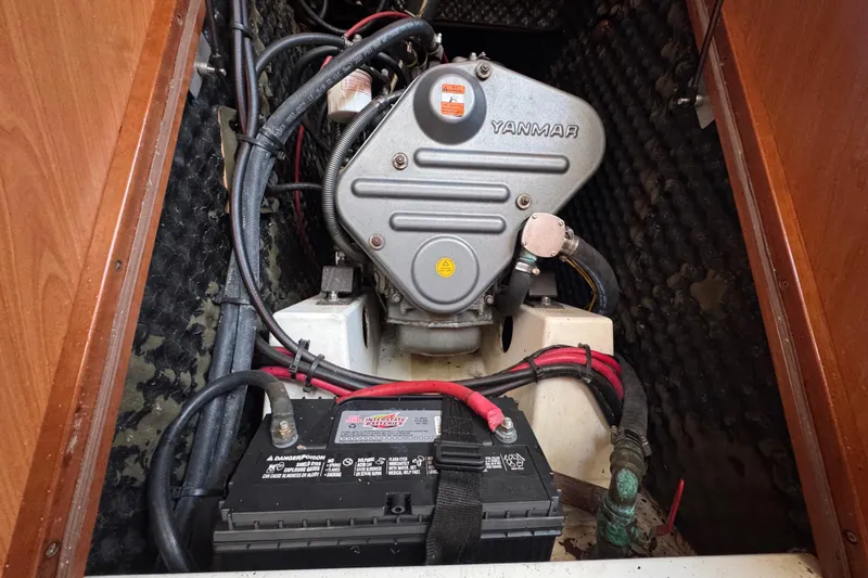  Yacht Photos Pics Yanmar engine and battery in 2008 Beneteau Oceanis 40 sailboat.
