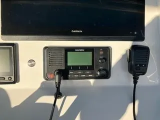  Yacht Photos Pics Garmin marine electronics on 2016 Intrepid 400 Center Console dashboard.
