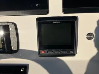  Yacht Photos Pics Garmin display on 2016 Intrepid 400 Center Console boat dashboard.