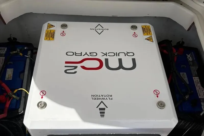  Yacht Photos Pics Engine compartment of a 2017 Jupiter 38 FS with MC2 Quick Gyro stabilizer.