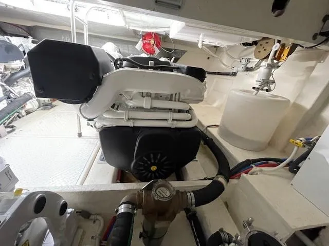 Nexlevel Yacht Photos Pics Engine room of a 2019 Tiara Yachts C53 Coupe.